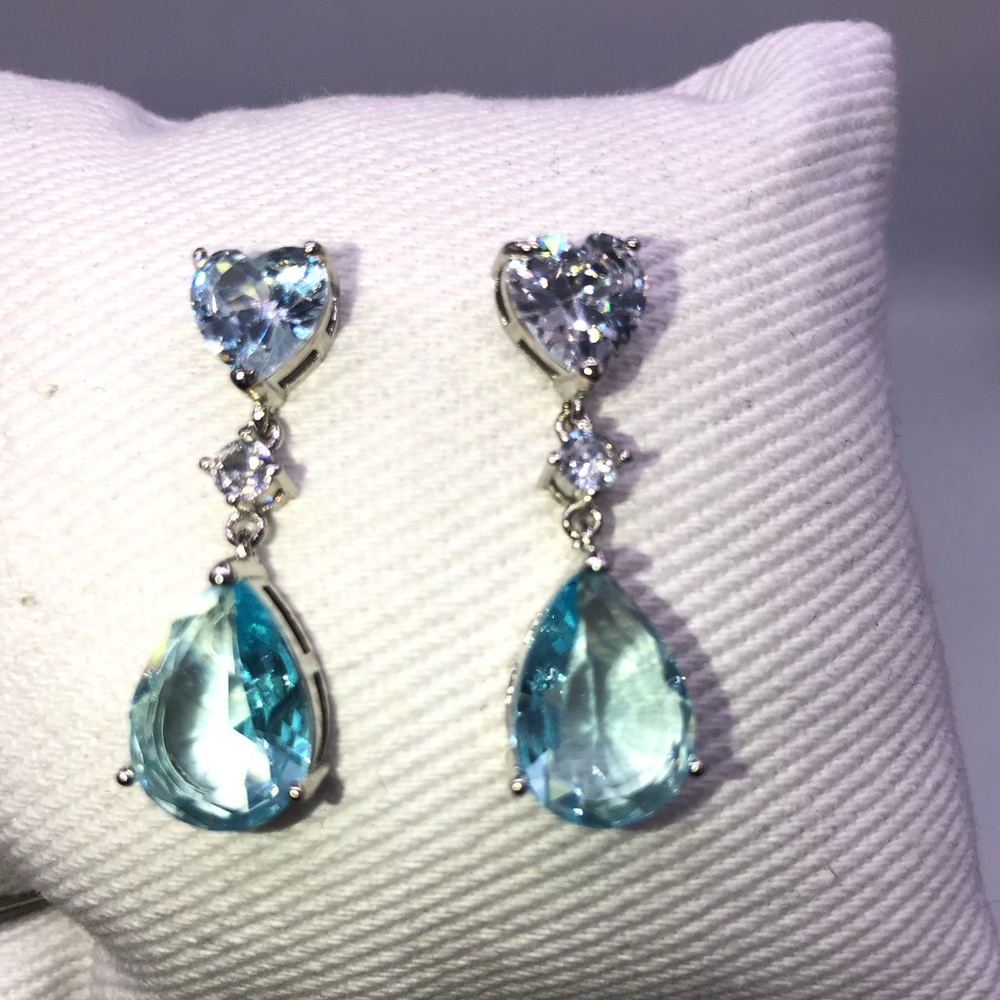 6ct Aquamarine Earrings - Picture 5 of 11